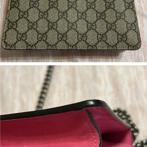 GUCCI Supreme Monogram Dionysus Mini shoulder/crossbody RARE PINK - Picture 7 of 10